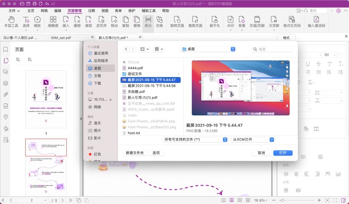 插入pdf頁(yè)面mac